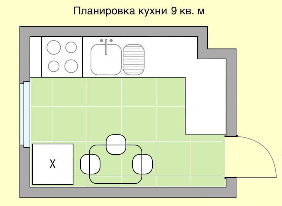 План кухни рисовать