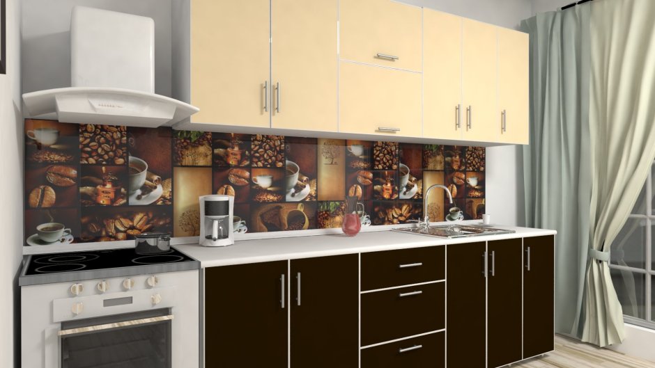 Стеновая панель кофе для кухни