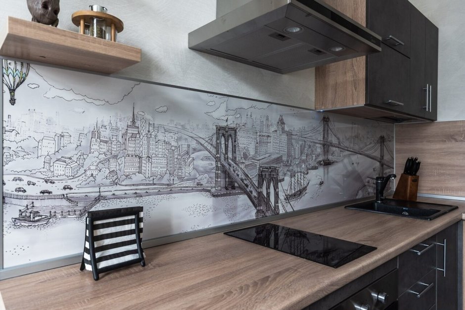 Настенная роспись на кухне