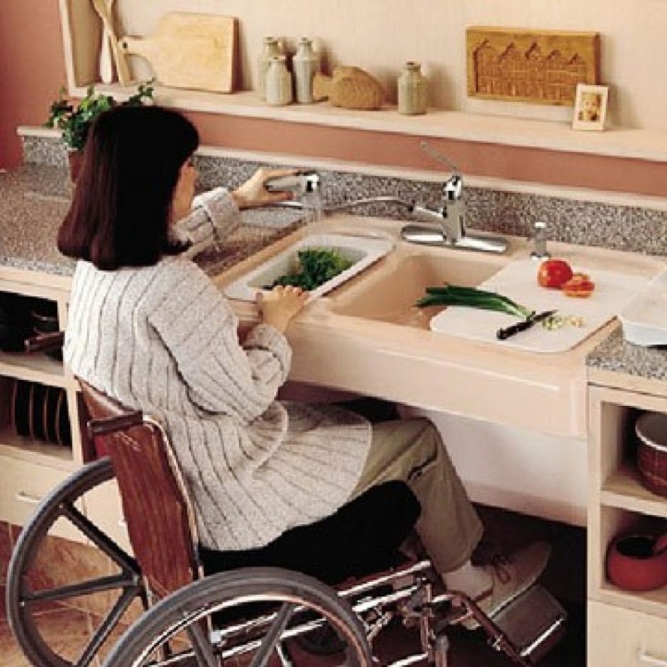 Кухня для инвалида колясочника фото
