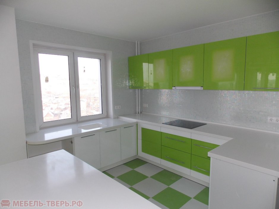 Кухня Модерн зеленая