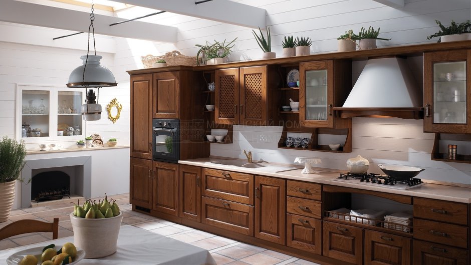 Кухни Scavolini фасад дерево
