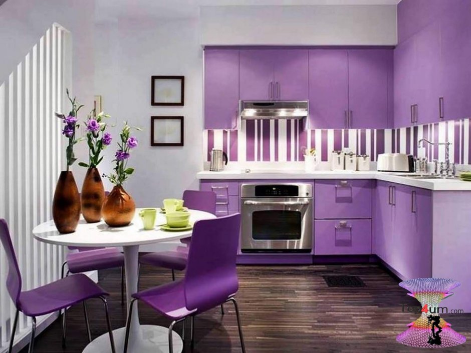 Кухня в фиолетовых тонах