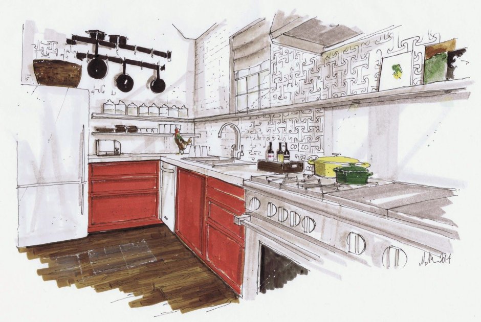 Кухня рисунок