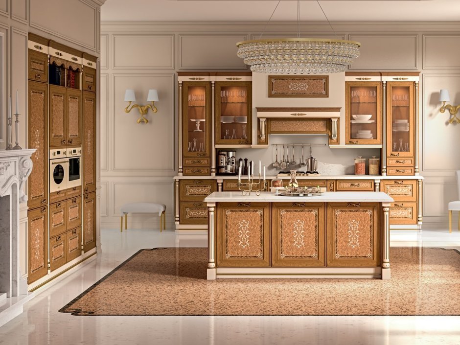 Кухня классика в сером цвете