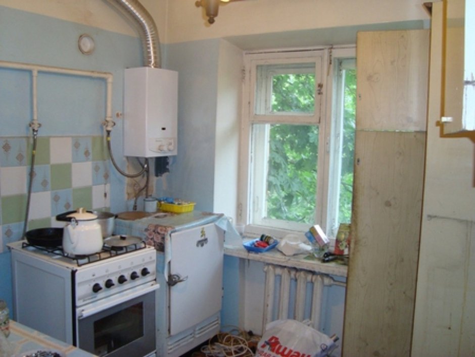Кухня в хрущевке без ремонта