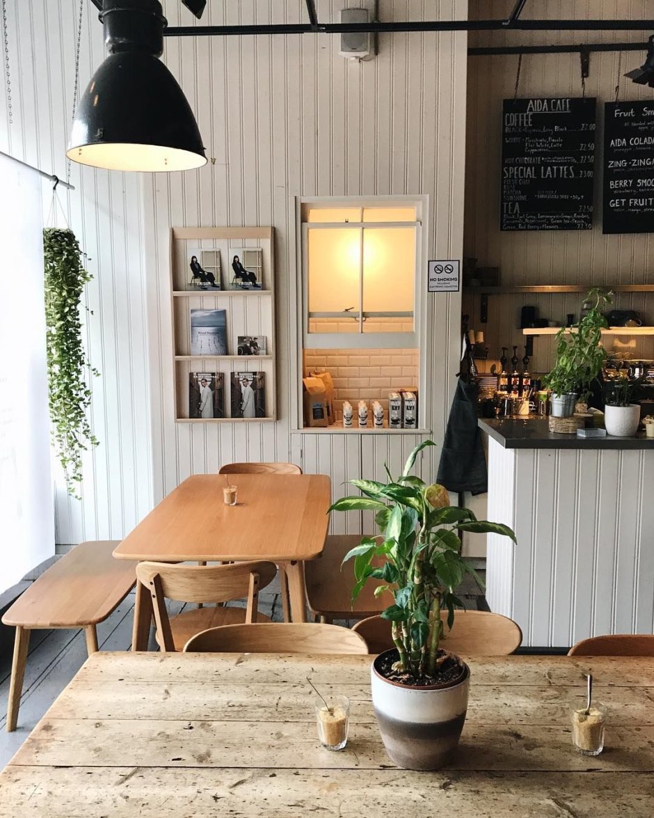 Скандинавский стиль в интерьере кафе