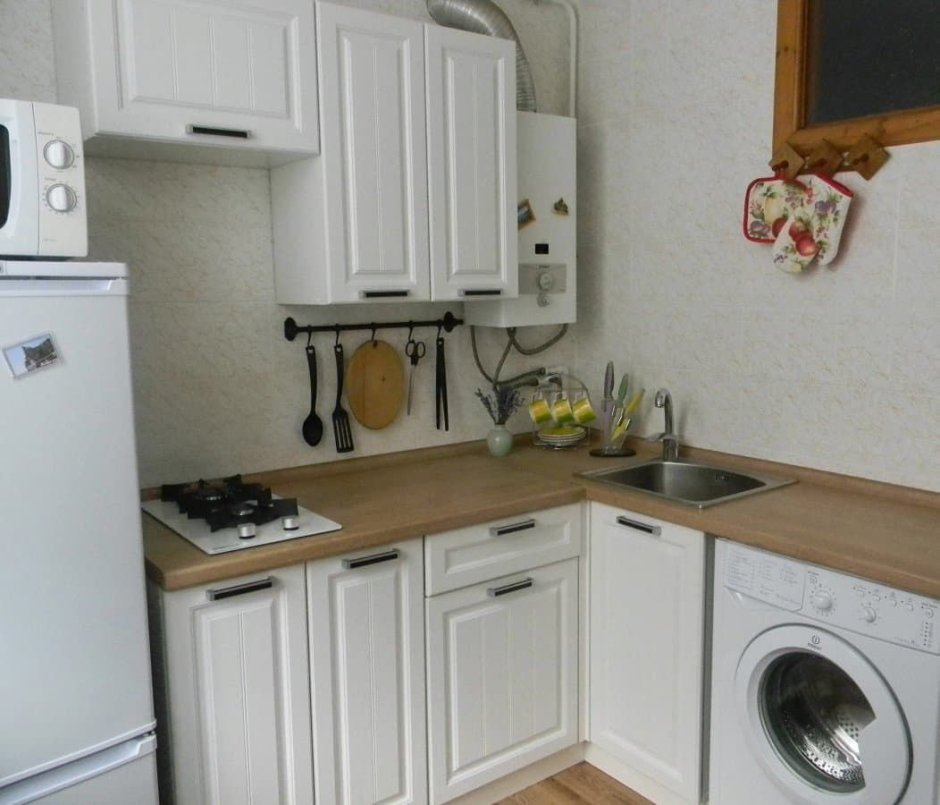 Стиральная машина на кухне в хрущевке