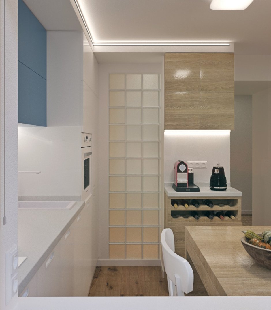 Кухонный гарнитур с нишей в стене
