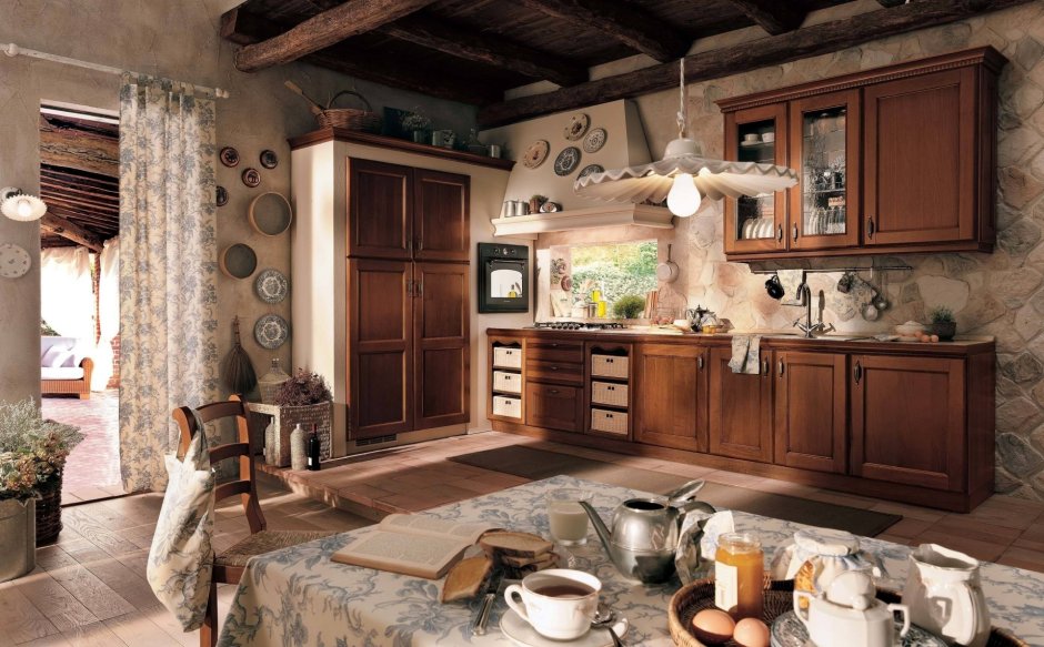 Кухня в Тосканском стиле Кантри