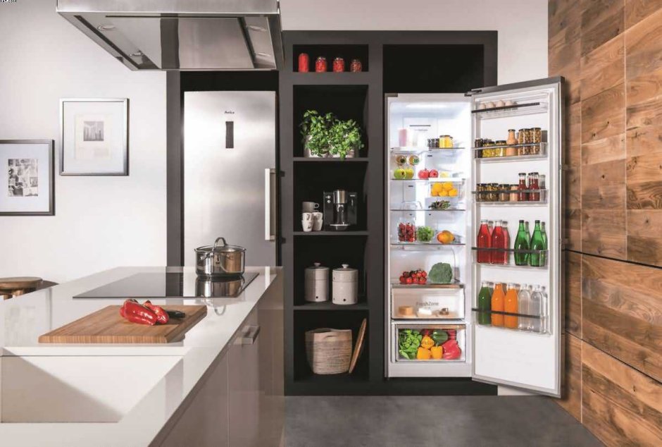Однокамерные холодильники в кухонном гарнитуре