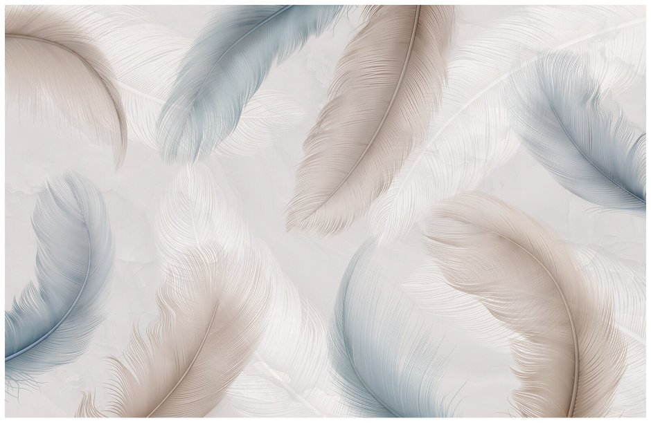 Фотообои перья в интерьере