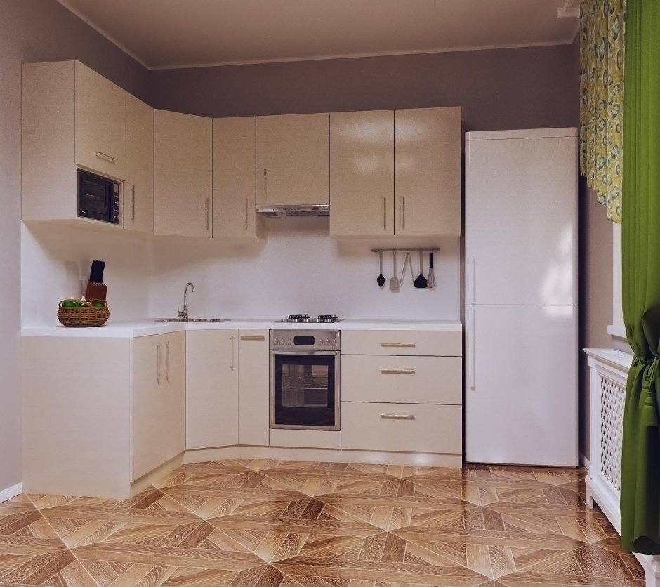 Бежевые кухни