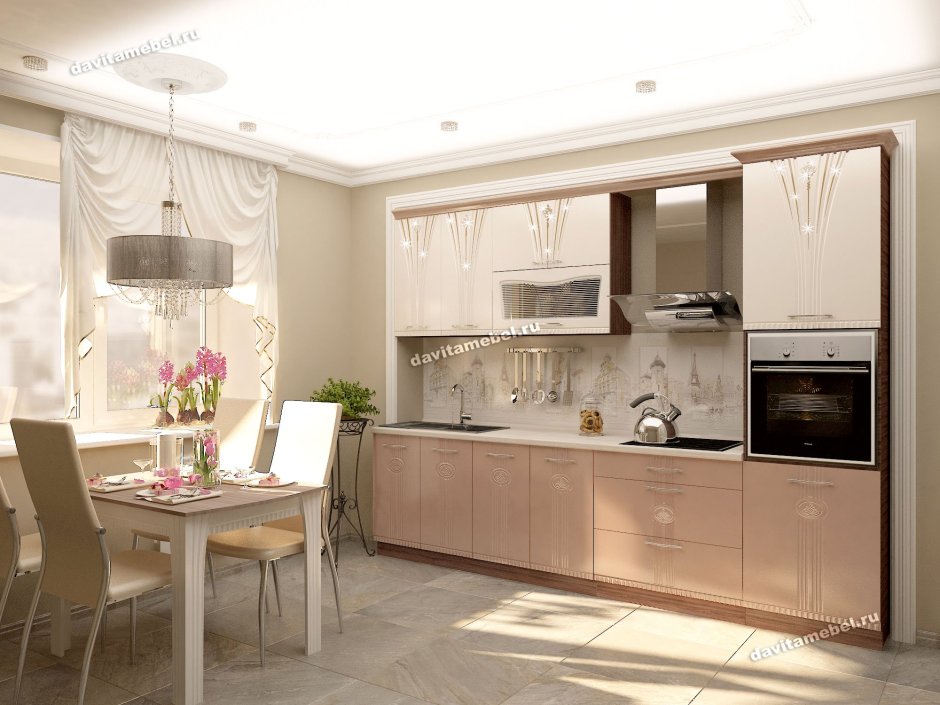 Красивые глянцевые кухни