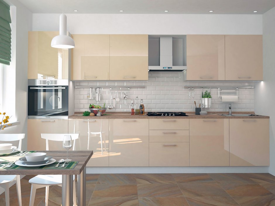 Кухня кофейного цвета