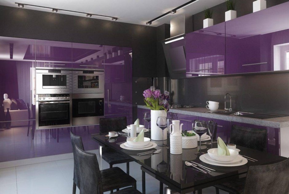 Фиолетовая кухня Монро
