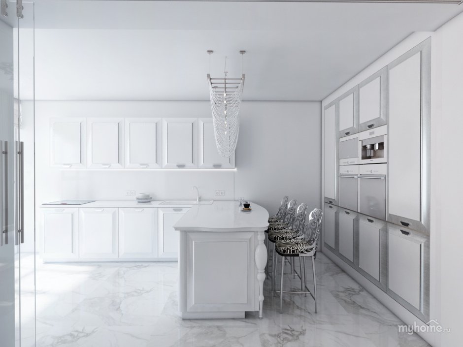 Белая кухня Неоклассика Slotex 2340