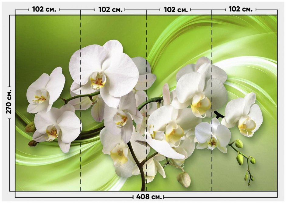Кухонные панели с орхидеями