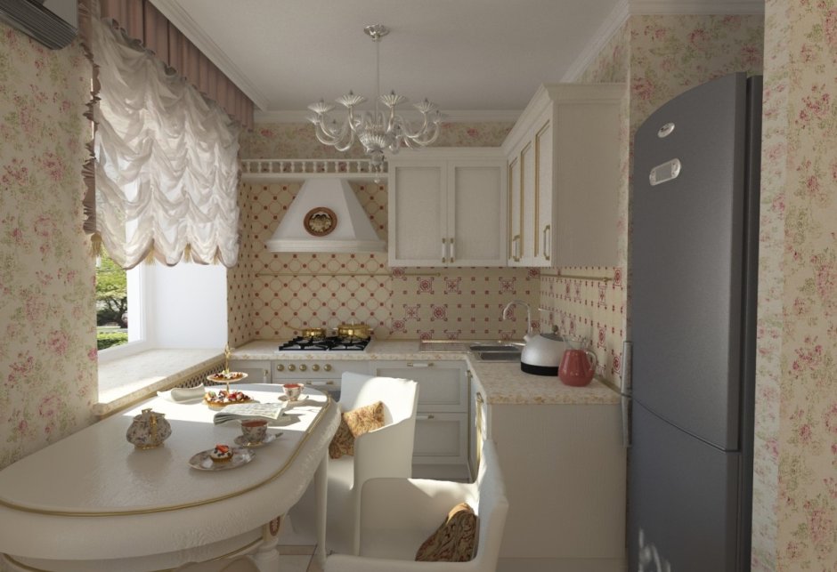 Дизайн маленькой кухни