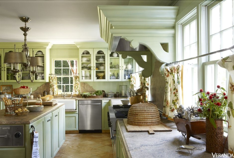 Кухня цвета хаки в интерьере