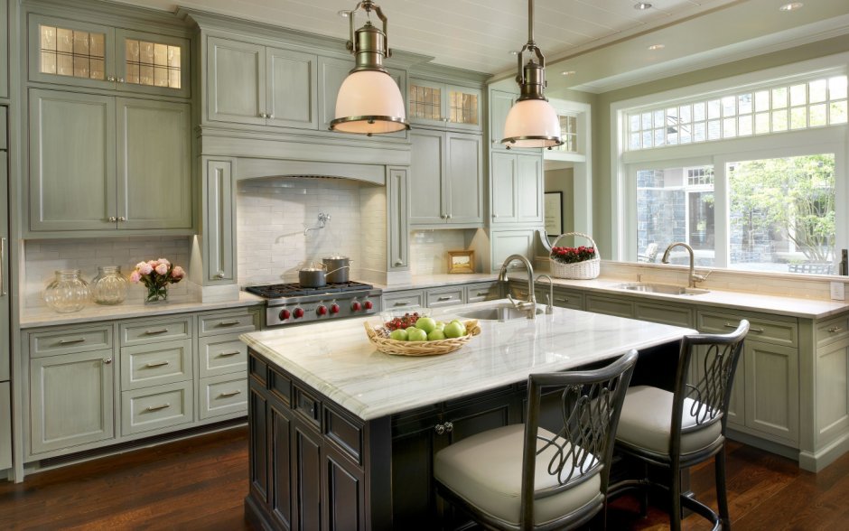 Обои для кухни в классическом стиле