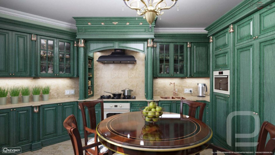 Кухня Прованс фисташковая
