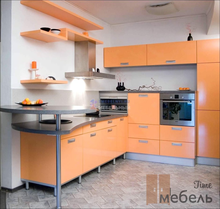 Стильная серая кухня
