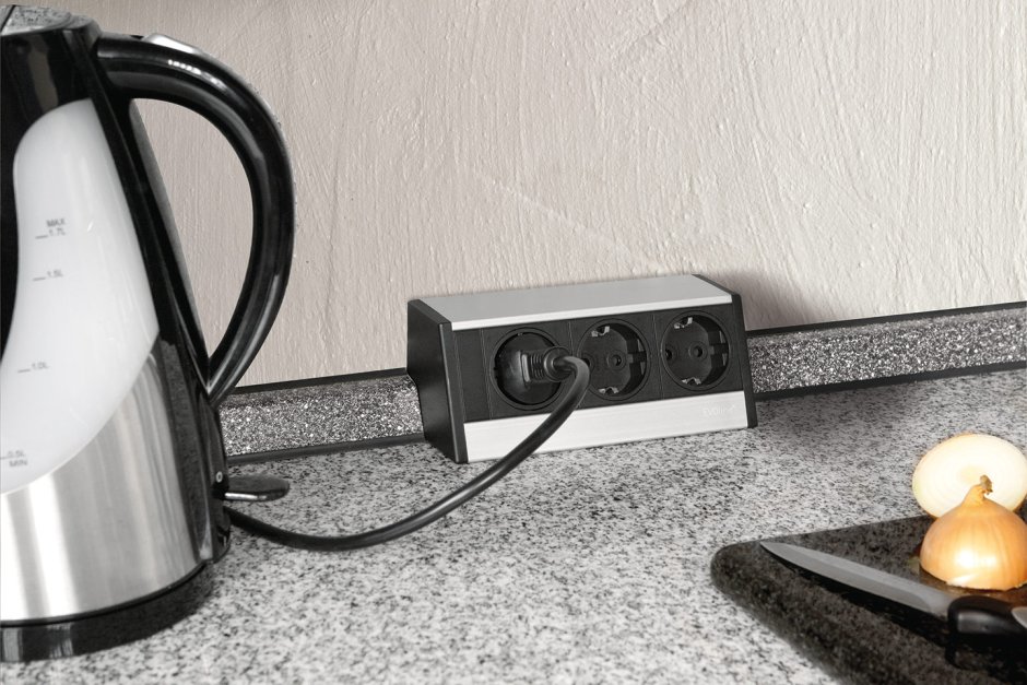 Розетка мебельная orno с USB or-GM-9003 / WG (GS) 230v Schuko