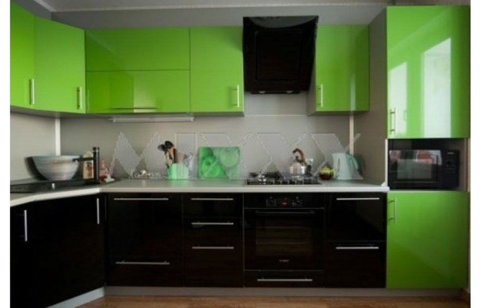 Кухня серо зеленая Леруа Мерлен