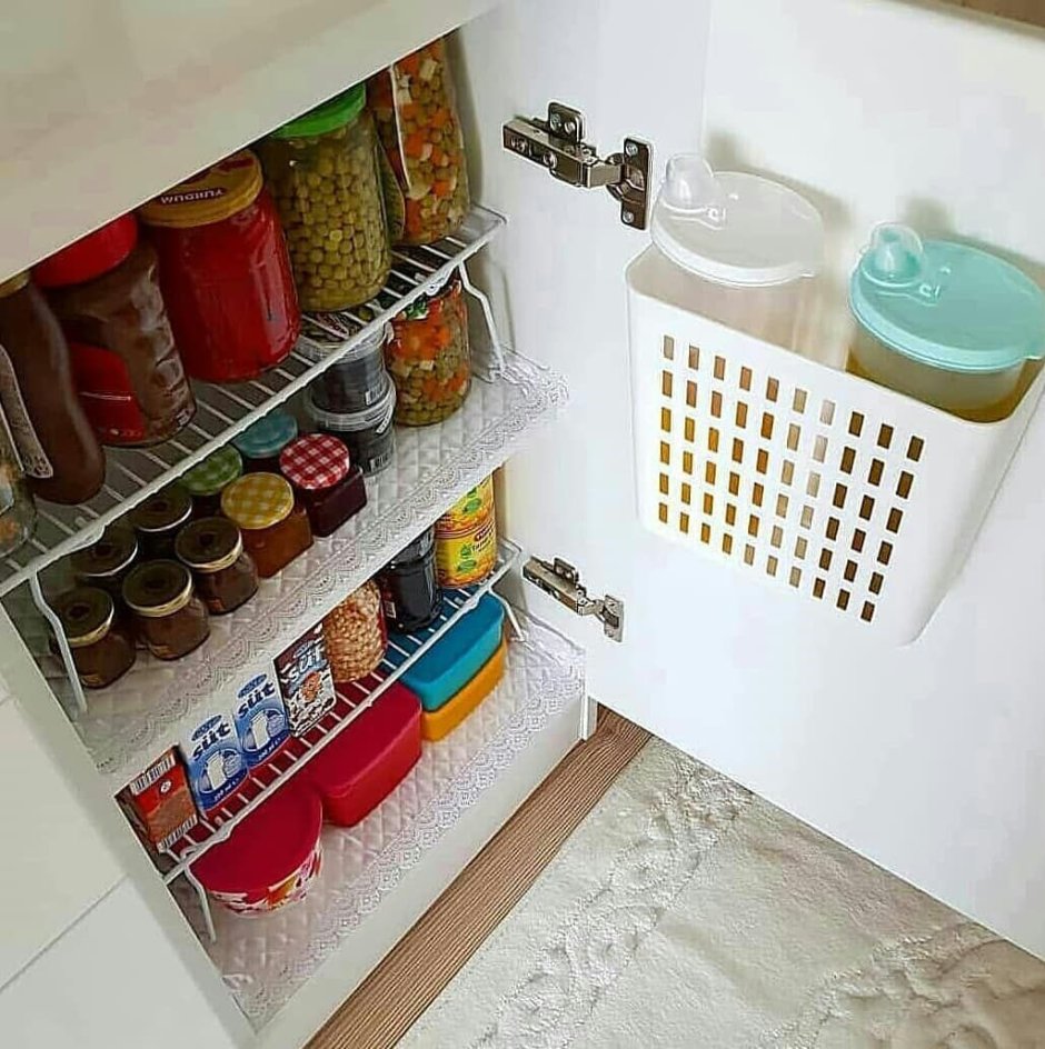 Организация хранения в кухонных шкафах