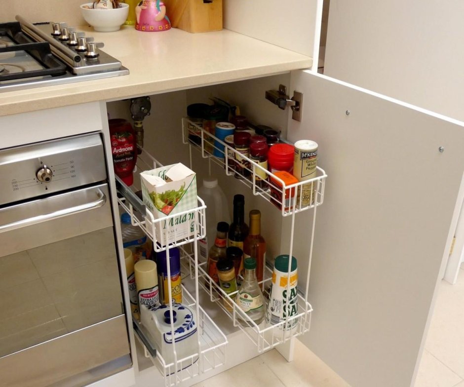Идеи хранения на маленькой кухне