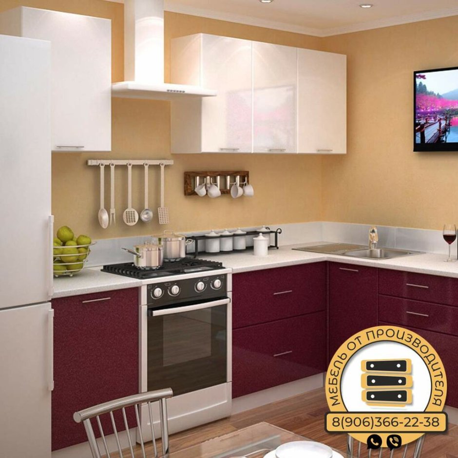 Угловая кухня 8 м2