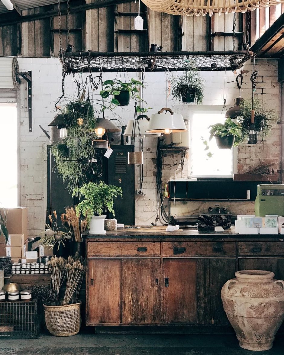 Интерьер цветочного магазина в стиле лофт