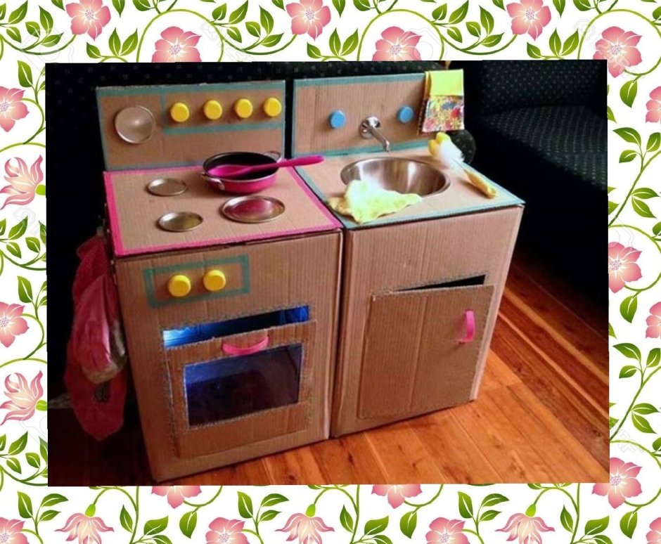 Детские кухни из картона