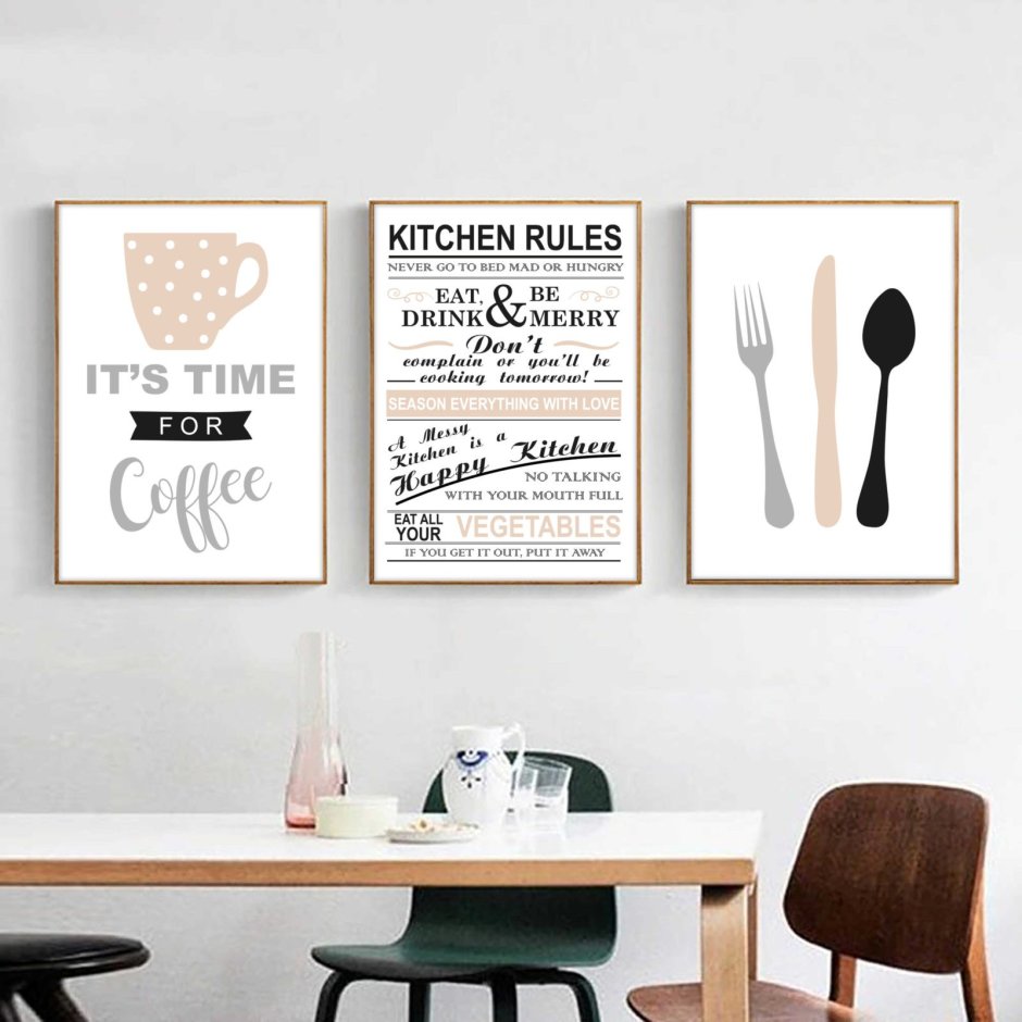 Постеры для кухни в скандинавском стиле для распечатки