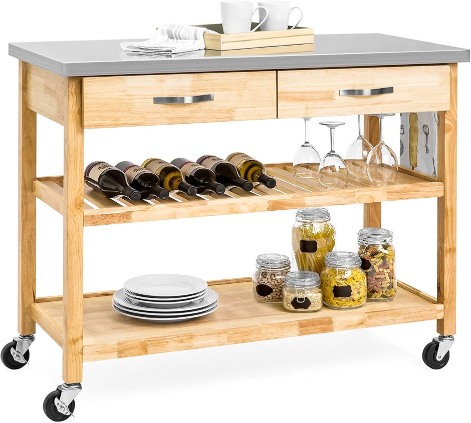 Dolly Madison Black Kitchen Cart