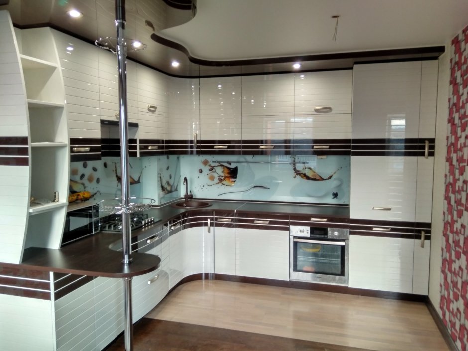 Кухонный гарнитур светлый 3d проект