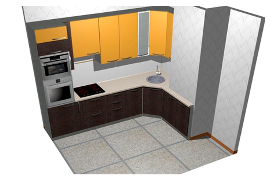 Сиреневая кухня классика