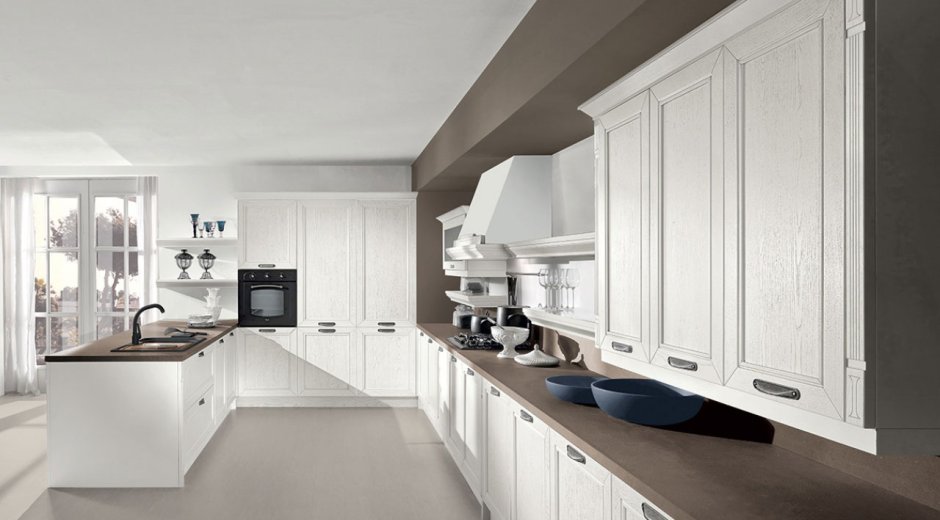 Кухня белая эмаль глянец