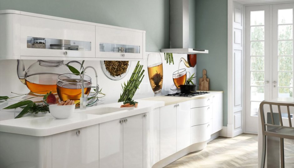 Кухонный гарнитур без ручек