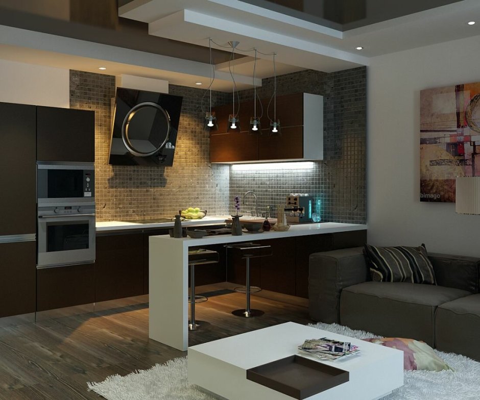 Объединение кухни и гостиной в квартире (65 фото)