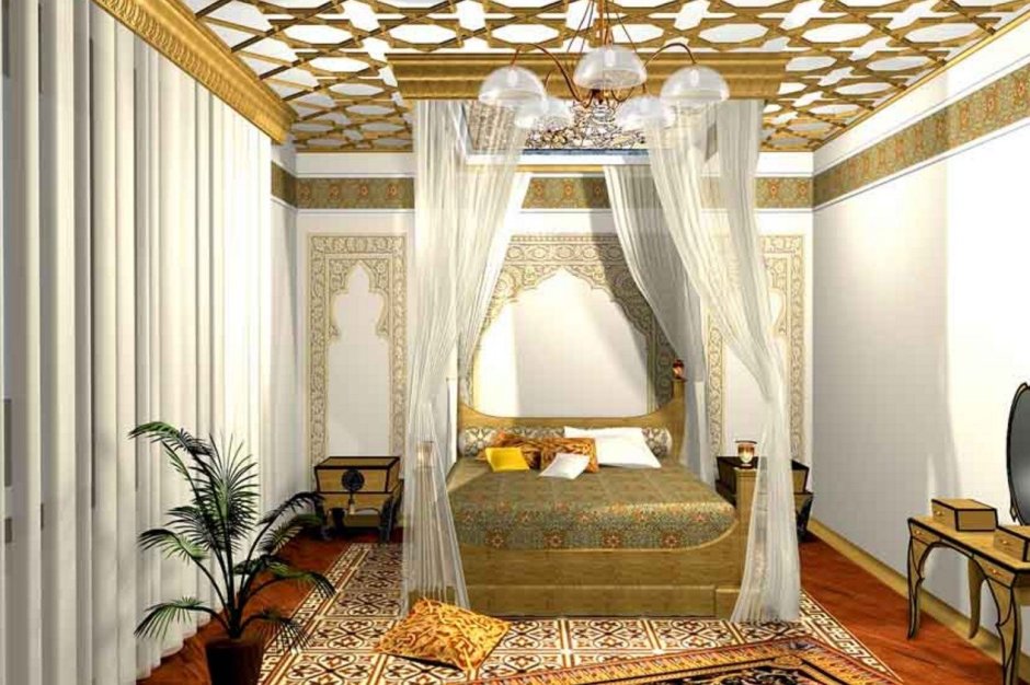 Кессонированные потолки в марокканском стиле