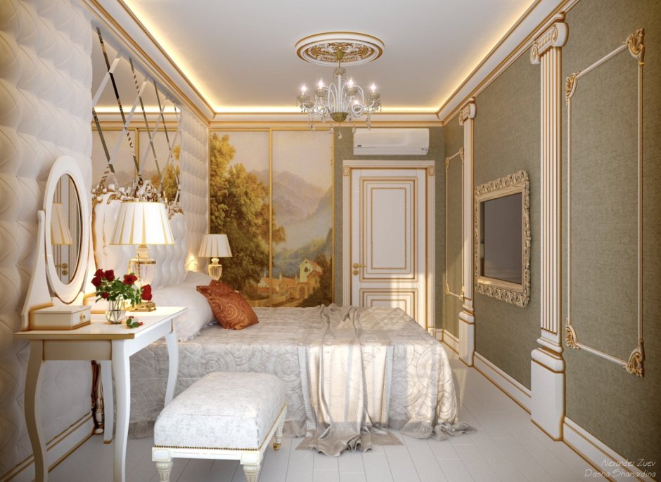 Декор спальни в классическом стиле