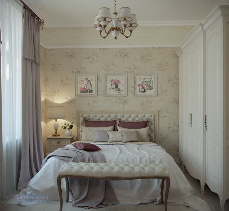 Маленькая спальня в классическом стиле