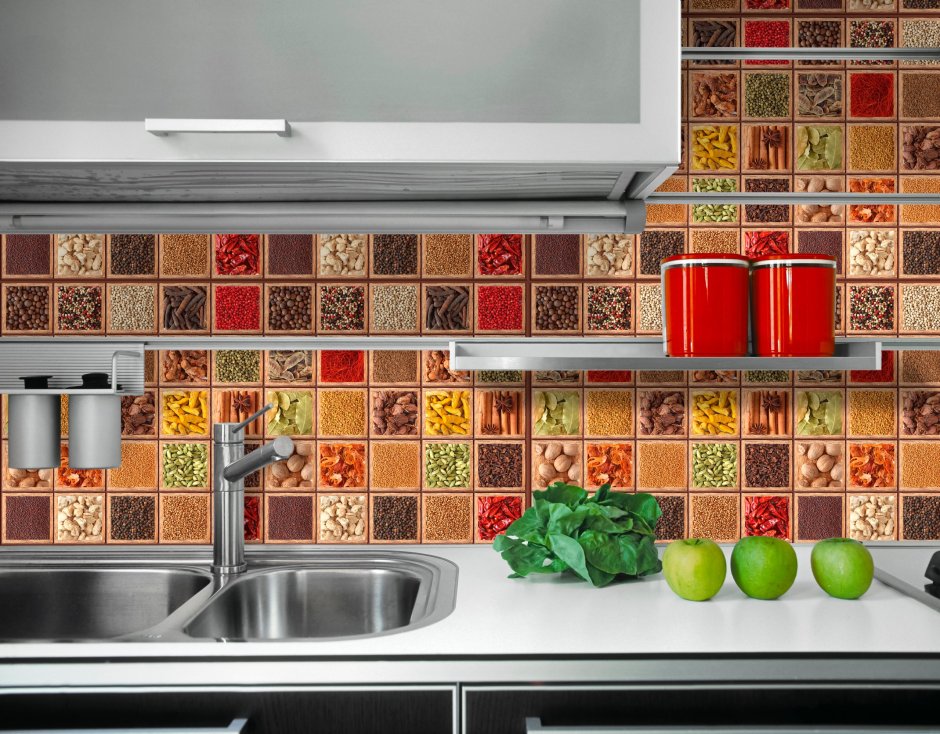 Кухонные стеновые панели мозайка