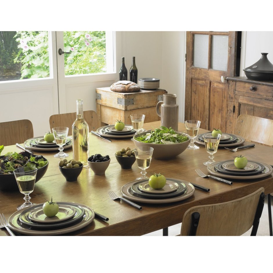 Тарелка керамическая beautiful 32-piece Brown stylish Dinnerware Set Round Square Plates Bowls Mugs