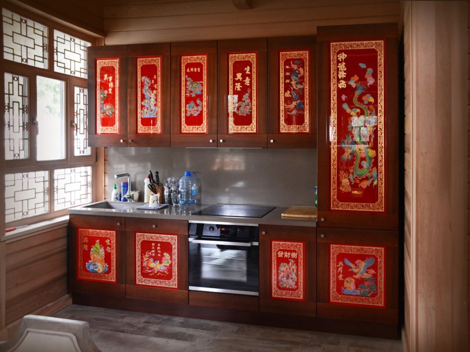 Китайский стиль в интерьере кухни