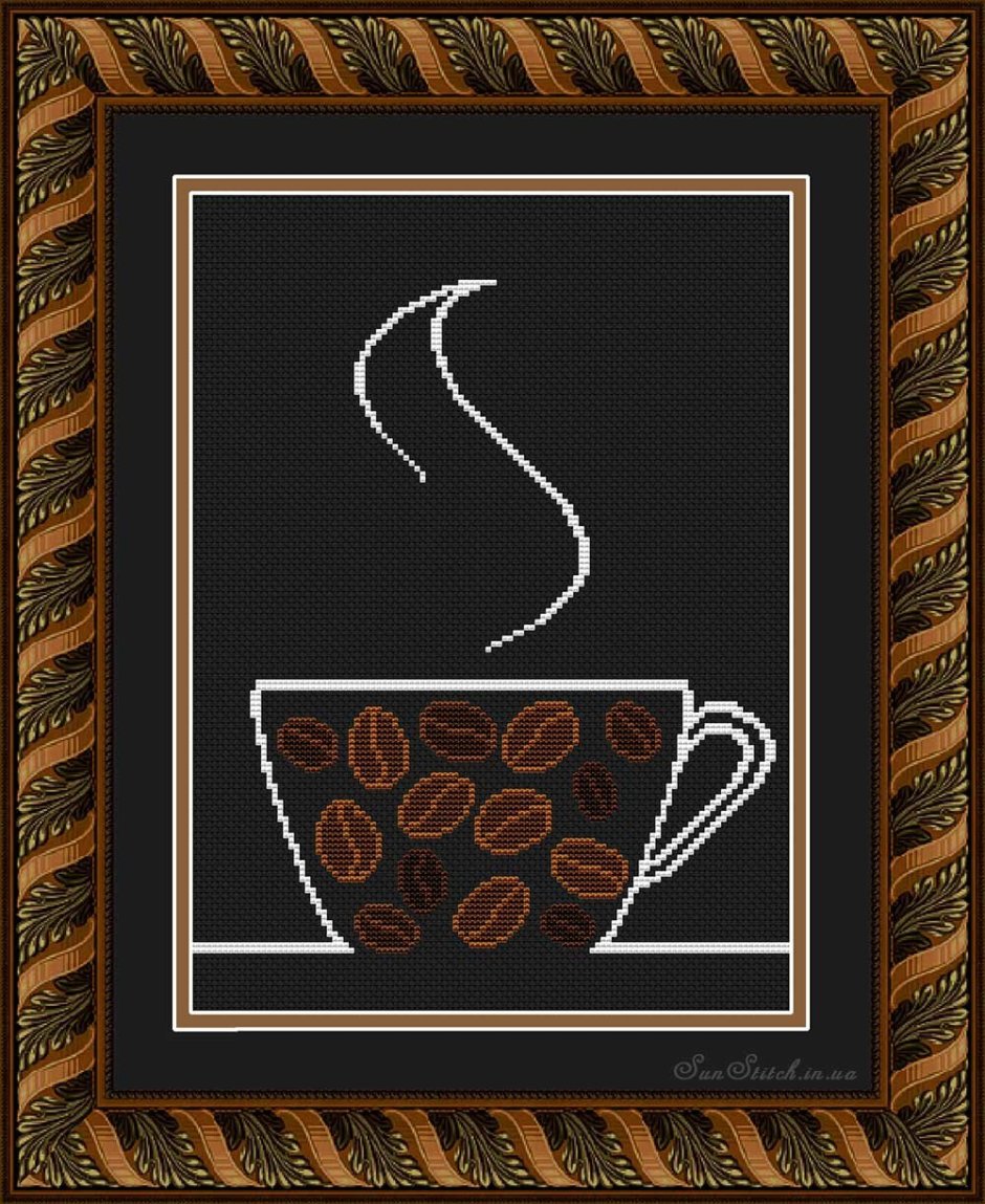Вышивка крестом кофейные зерна схемы