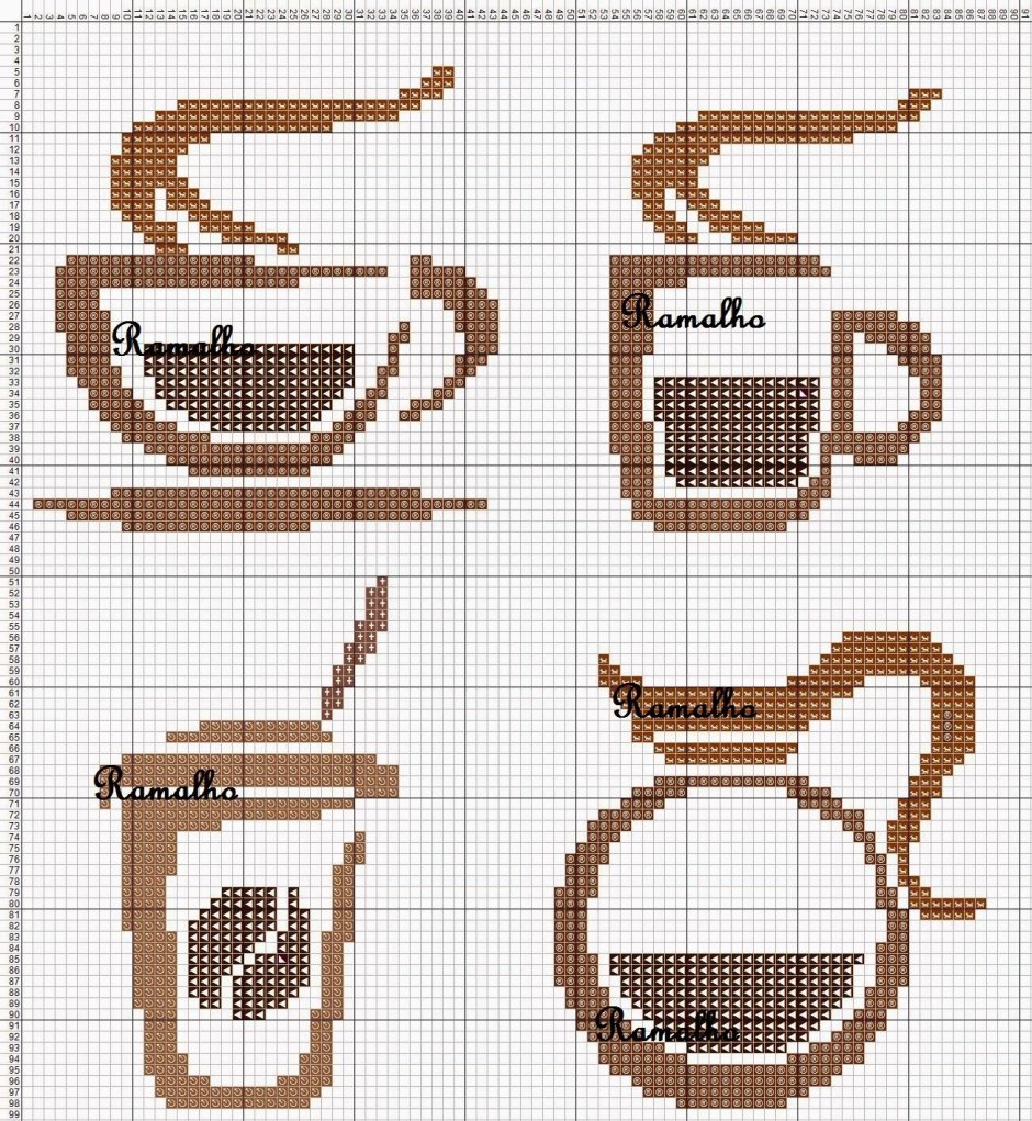 Вышивка крестом чай кофе