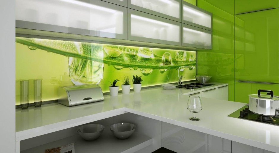 Кухонная стеновая панель стекло на кухню